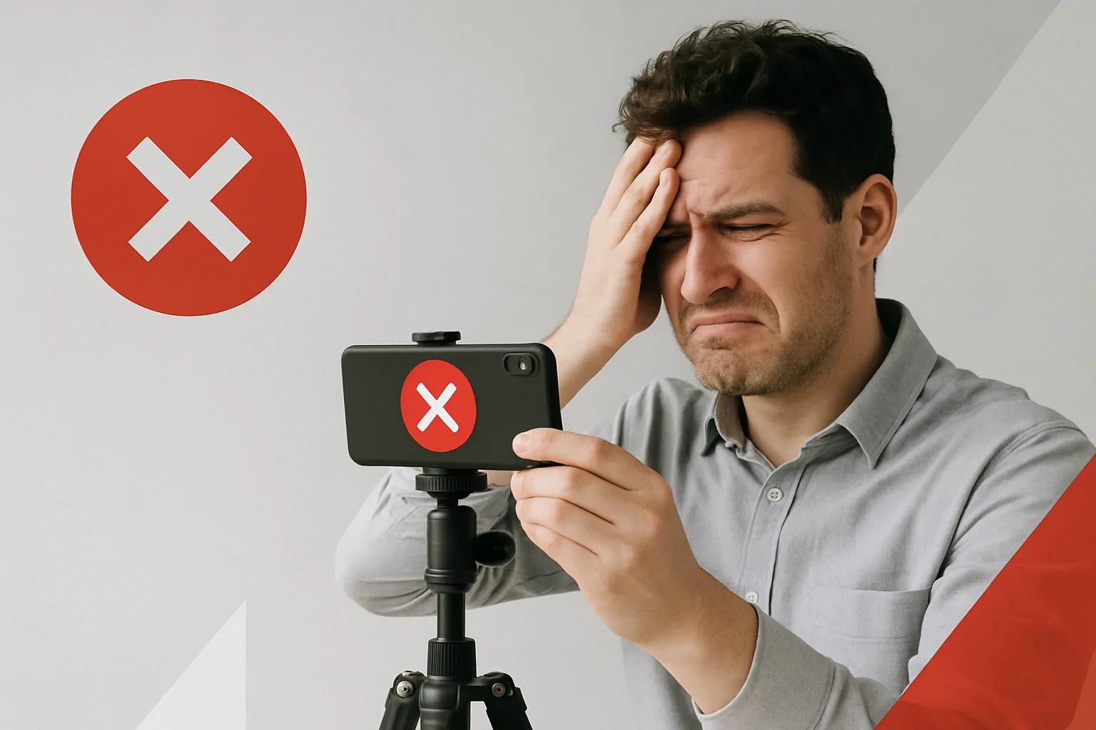 Hombre grabando video con el móvil en un entorno empresarial